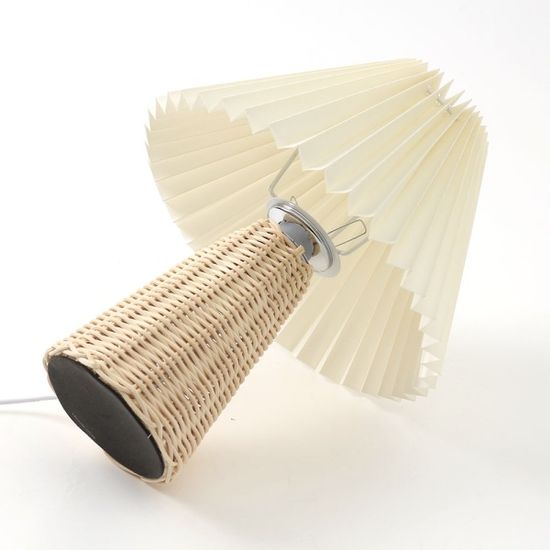 라탄무드 밝기조절 테이블 스탠드 침실 주름 베드램프