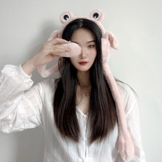 팔딱 개구리 움직이는 귀마개 이어머프 방한귀도리