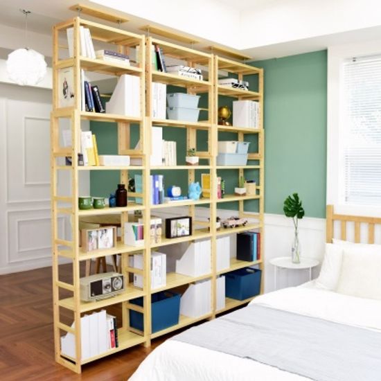 소나무 원목 파티션책장 가벽책장 BBI-3090