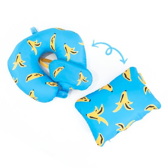 앤디 워홀 목베개 & 안대 세트 블루