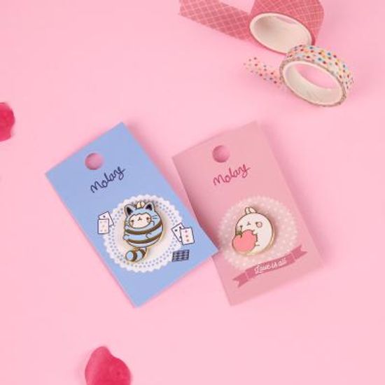 몰랑이 포인트 블링블링 금속뱃지 2개 세트