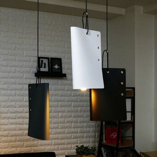 노트 펜던트등(LED겸용) -블랙