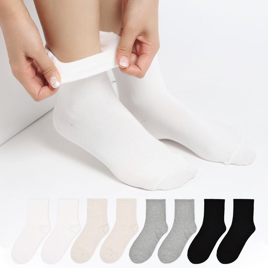 남녀 노밴드 무압박 밴딩 중목양말 8켤레