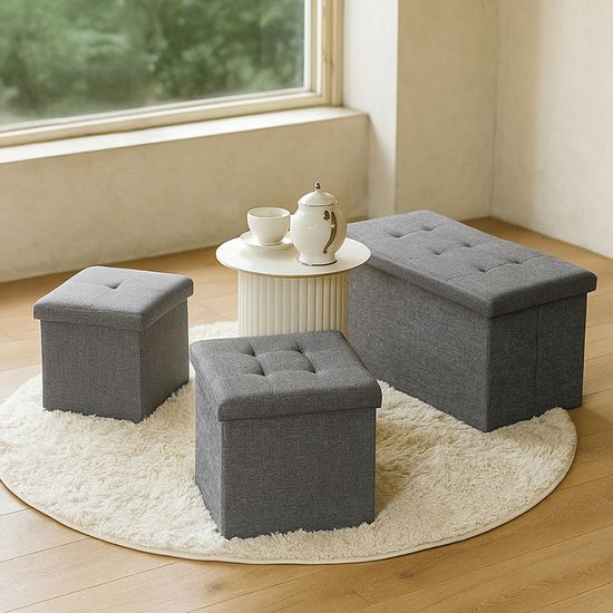 레토 패브릭 스툴 수납 화장대 의자 3종 LFC-S01