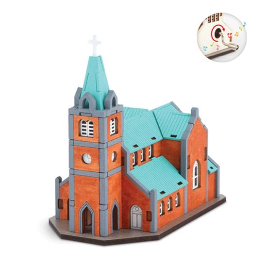 DIY 나무 모형 조립 키트 오르골 명동성당 YM862-31