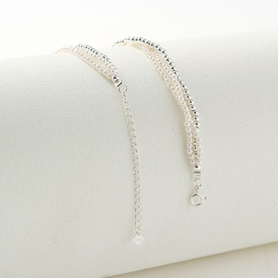 [비쥬홀릭] 실버925 레이어드 여성 진주 목걸이