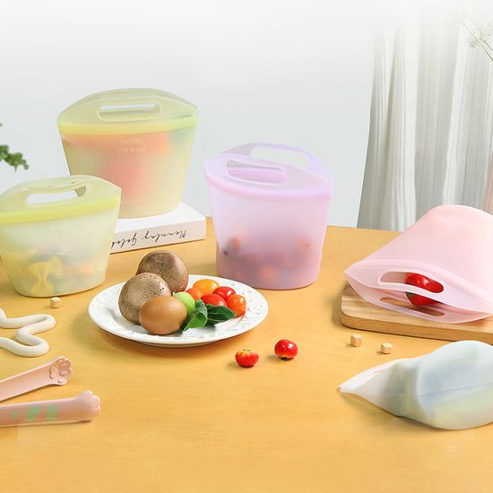 모코 손잡이 실리콘 지퍼백 500+1000+1500ml 세트 3p