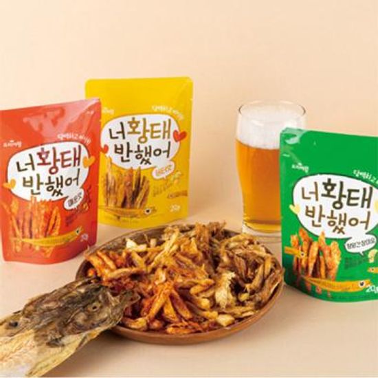 캠핑 야식 술안주 너황태 반했어 황태스낵 20g