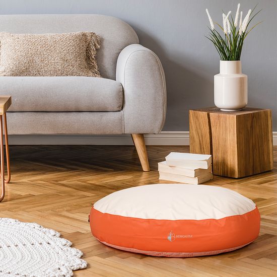 [뉴캐슬] 코지네스트 반려동물 쿠션 (화이트오렌지)