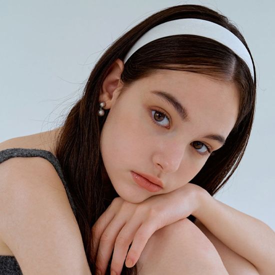 [입점특가] KINDABABY white satin headband