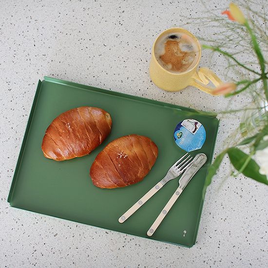 철재 트레이 카페 쟁반 사각 L