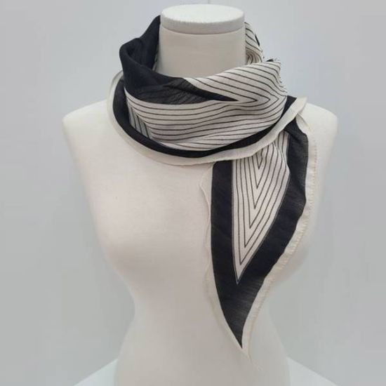 [애슬릿]국내생산 여성 울 실크 마름모 롱 스카프