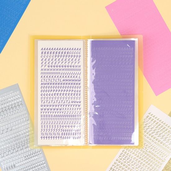 워너디스 캘리그라피 알파벳 숫자 스티커 10가지