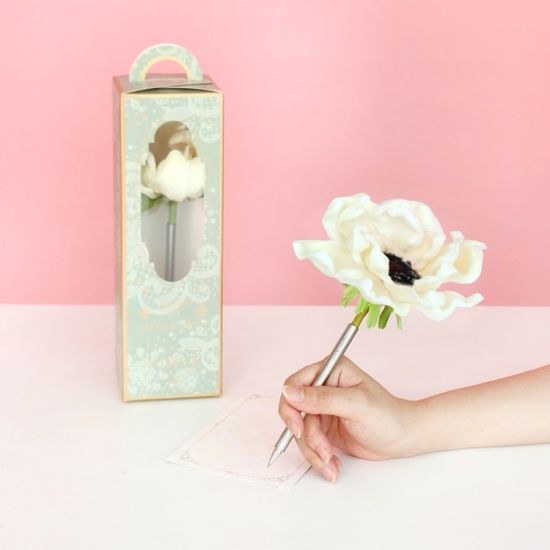 핑크 러블리 아네모네 플라워펜 - pink anemone flower pen