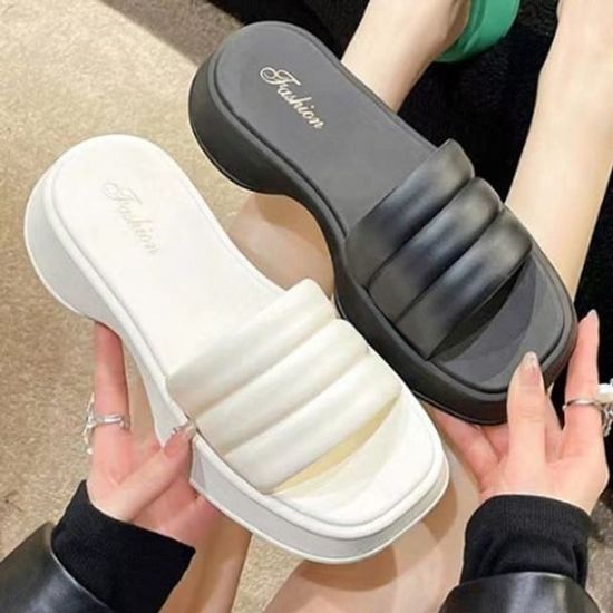 LK-CR04 / 2컬러 여성 통굽슬리퍼(WD59355)