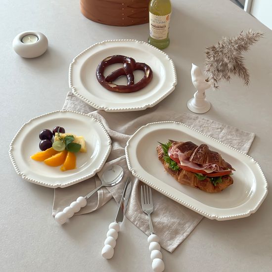 메종 펄 플레이트 S 감성 테이블웨어 원형 접시