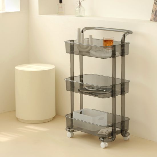 루센트 3단 투명 트롤리 2colors