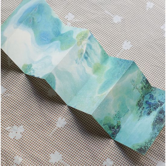 [수채 편지지]  플리트비체의 폭포