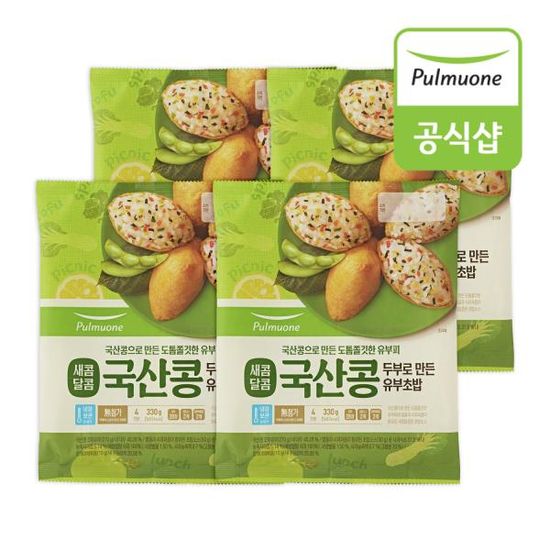 풀무원 새콤달콤 국산콩 두부로 만든 유부초밥 x 4봉