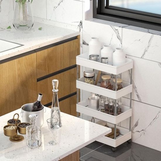 벨르앙쥬 키친 카트 3/4단 주방 트롤리 웨건