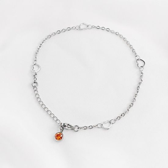 써지컬스틸 차밍 탄생석 하트 체인 팔찌 발찌