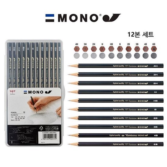 톰보 잠자리의 전설 모노연필 MONO-J 12본 케이스