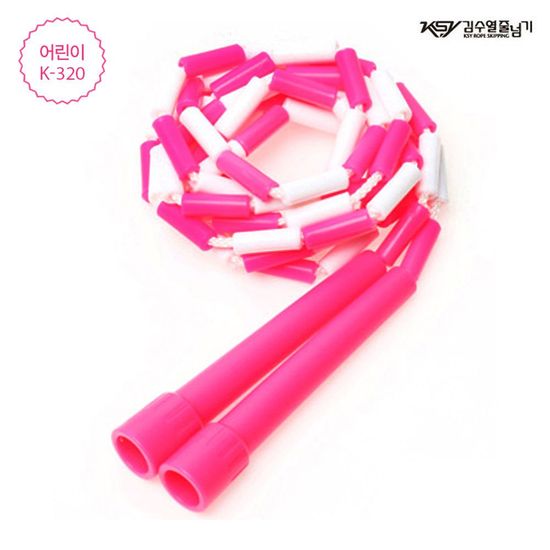 김수열 어린이 색동줄넘기 (핑크)(WFFYFDP)