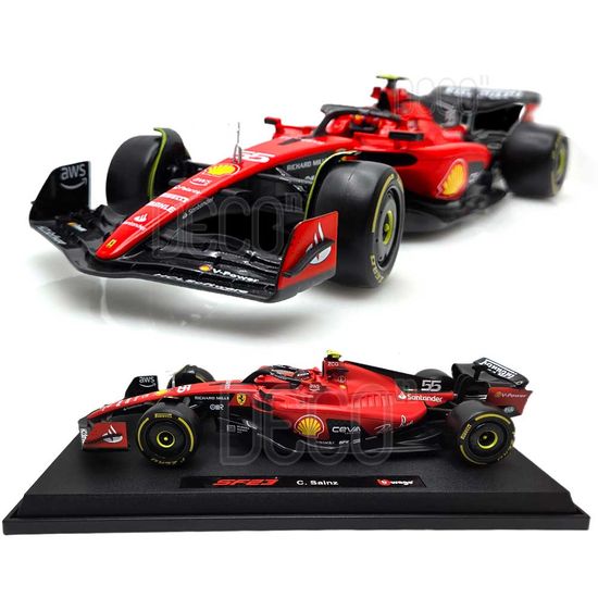 1:18 페라리 SF23 카를로스 샤인츠 NO55 레이싱 받