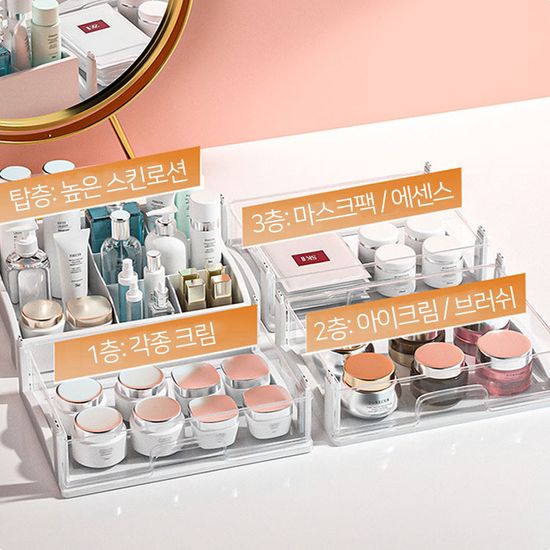 책상 화장대 화장품 소품 수납 미니 서랍 정리 함 장