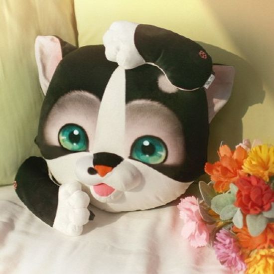 고양이 얼굴 쿠션-키츠