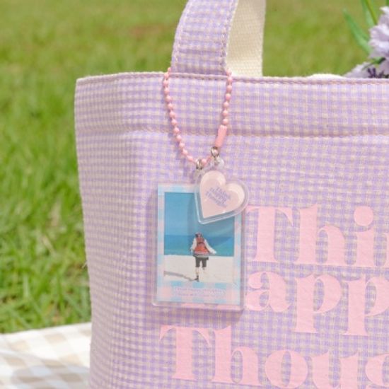 THT 체크 폴라 아크릴키링