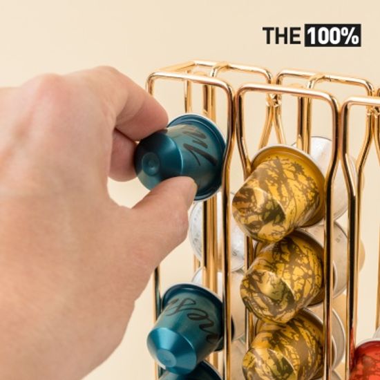 THE100% 네스프레소 호환 캡슐커피 보관함 3열 그랜드타워 60구 홀더 거치대