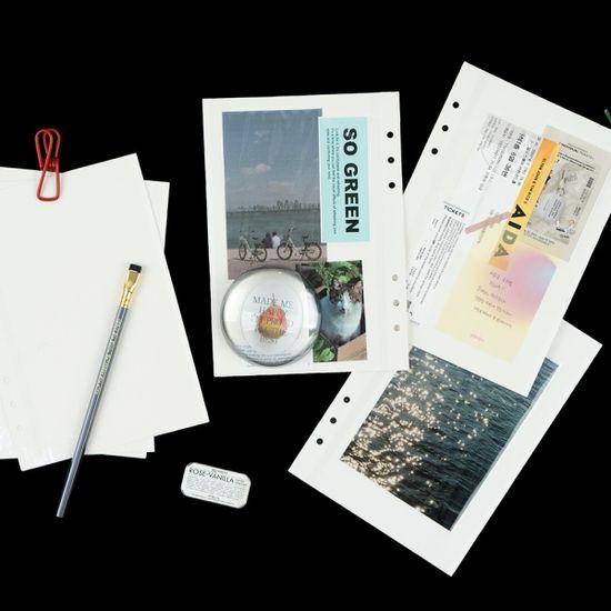 루카랩 A5 6공 접착식 앨범 양면 리필속지 10매 세트