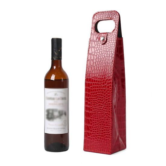 클래식 가죽 와인캐리어 1구 콜키지 가방 크로커레드