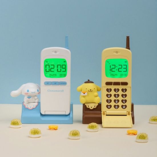 산리오 레트로 전화모형 디지털 탁상시계