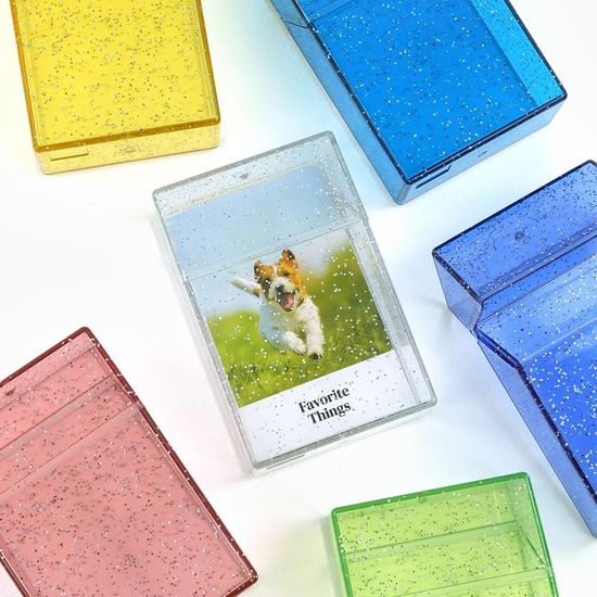 핑크풋 글리터포토카드케이스