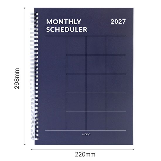 2027 기본 A4 먼슬리 스케줄러 날짜형 월간 다이어리