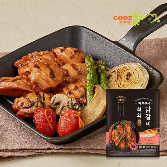 쿠즈락앳홈 석쇠 닭갈비 화로구이 300g 2팩