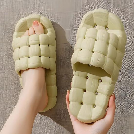 소음방지 욕실화 퀄트 물빠짐 슬리퍼 그린 245mm N018