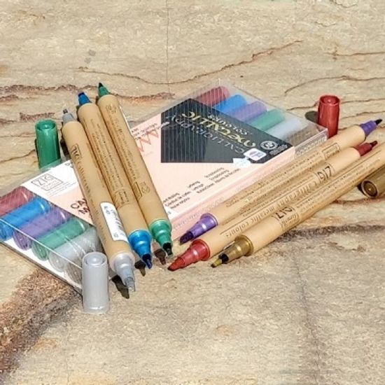 쿠레타케 지그 트윈 캘리그라피펜 메탈릭 6색 F111