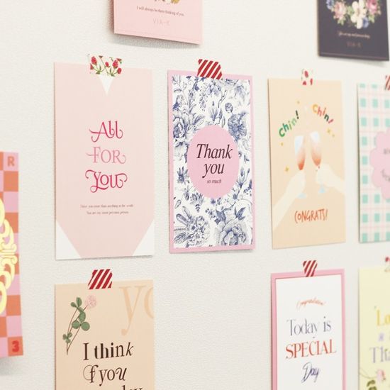 via K studio 플라워 엽서 카드