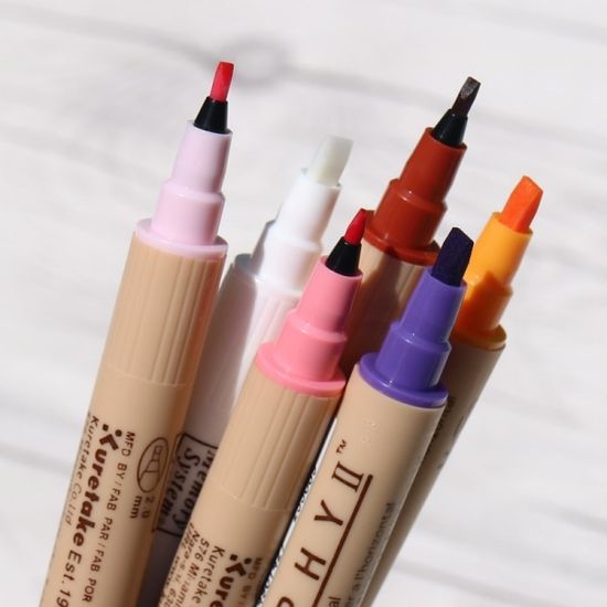 쿠레타케 지그 2/3.5mm 트윈 캘리그라피펜Ⅱ 6색 F124