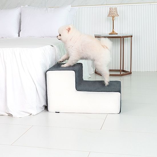 레토 강아지 계단 논슬립 2단 스텝 LDS-T02
