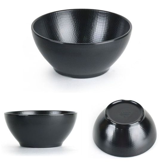 블랙 멜라민 대접 라면 비빔 WABED54