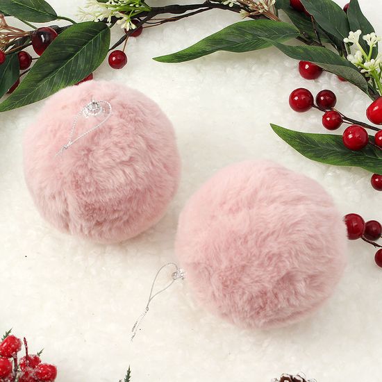 [도토로]핑크블라썸 장식볼 2P(10cm) (복슬폼폼이)