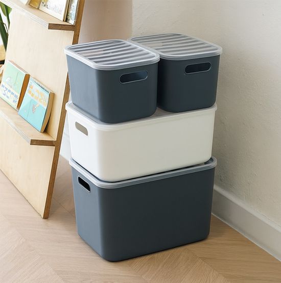 아이엠 리빙박스 수납정리함 M 1+1 손잡이형 공간박스