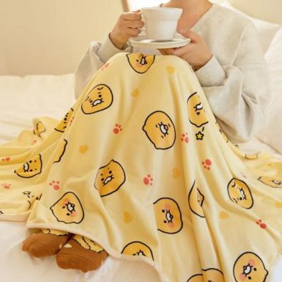 카카오프렌즈 춘식이 무릎담요 망토담요 극세사 큐티