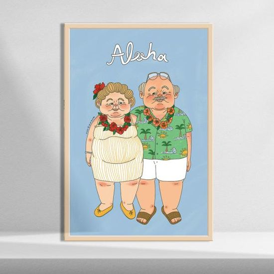 ALOHA, 봄사무소 그림 인테리어 거실 액자