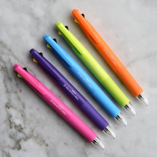 5way Color Pen (형광피치,형광옐로우,흑적청 5색심)