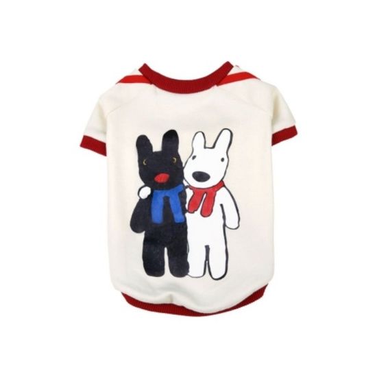 가스파드앤리사 베스트 프렌드 티셔츠 레드 L 펫의류[